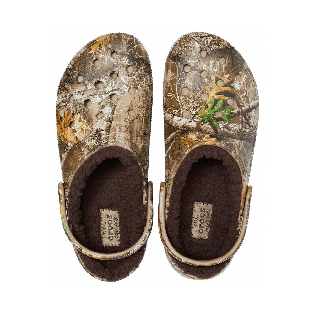 Brown Men's Crocs Classic Realtree Edge® Lined Clogs | NZ 0808WNBY